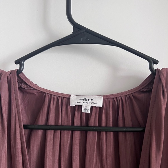 Aritzia Wilfred Tie Front Silk Top - Picture 2 of 3